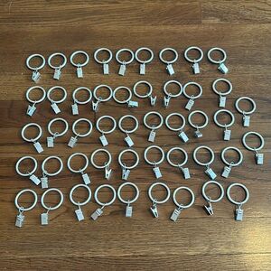 Forty Seven 1‎ - 1/4” silver curtain ring clips